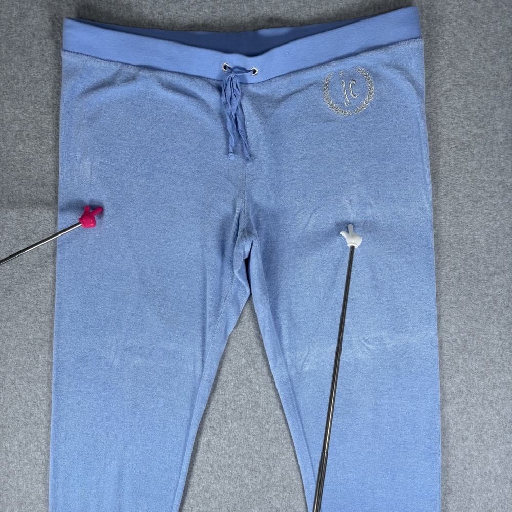 Y2K Juicy Couture Joggers Womens Large Blue Terry Cloth Embroidered Logo - Picture 16 of 16